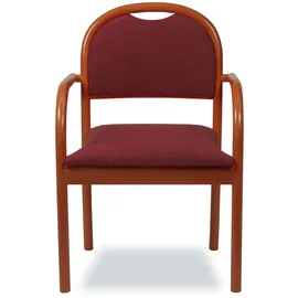 Home Affaire Armlehnstuhl ROMA Massivholz rot