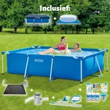 Intex – Schwimmbecken mit rechteckigem Rahmen – 220 x 150 x 60 cm – im Lieferumfang enthalten Accessoire CB97
