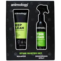 Animology Stink Buster Set, Hundepflege-Geschenkset mit Tiefenreinigungs-Shampoo und Stink