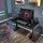 homlando Schreibtisch 140x70x3,2 cm Schwarz