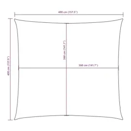 vidaXL Sonnensegel Oxford-Gewebe Quadratisch 4x4 m Weiß