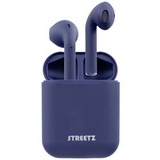 STREETZ TWS-0009 In Ear Headset Bluetooth® Stereo Blau Headset, Ladecase, Touch-Steuerung
