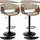 CLP Barhocker Vestal 2er Set 360° drehbar höhenverstellbar Walnuss/Creme