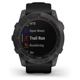 Garmin fenix 7X Solar schiefergrau mit schwarzem Armband