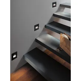 Paulmann Wandeinbauleuchte Edge Quadro 1,2W eckig schwarz