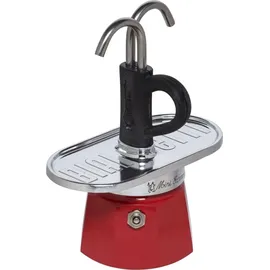 Bialetti Mini Express 90 ml 2 Tassen Rot/Weiß