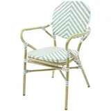 Essentials Tango Bistrostuhl 1 St. Rattan – Bambus  weiß/pastellgrün