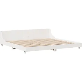 vidaXL Bett, Bett mit Kopfteil Kiefer (180 x 200 cm Kiefernholz