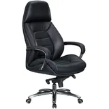 FineBuy Bürostuhl Chefsessel Echtleder Ergonomisch XXL Drehstuhl 120 kg