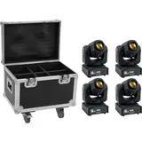 Eurolite Set 4x LED TMH-17 Spot + Case mit Rollen