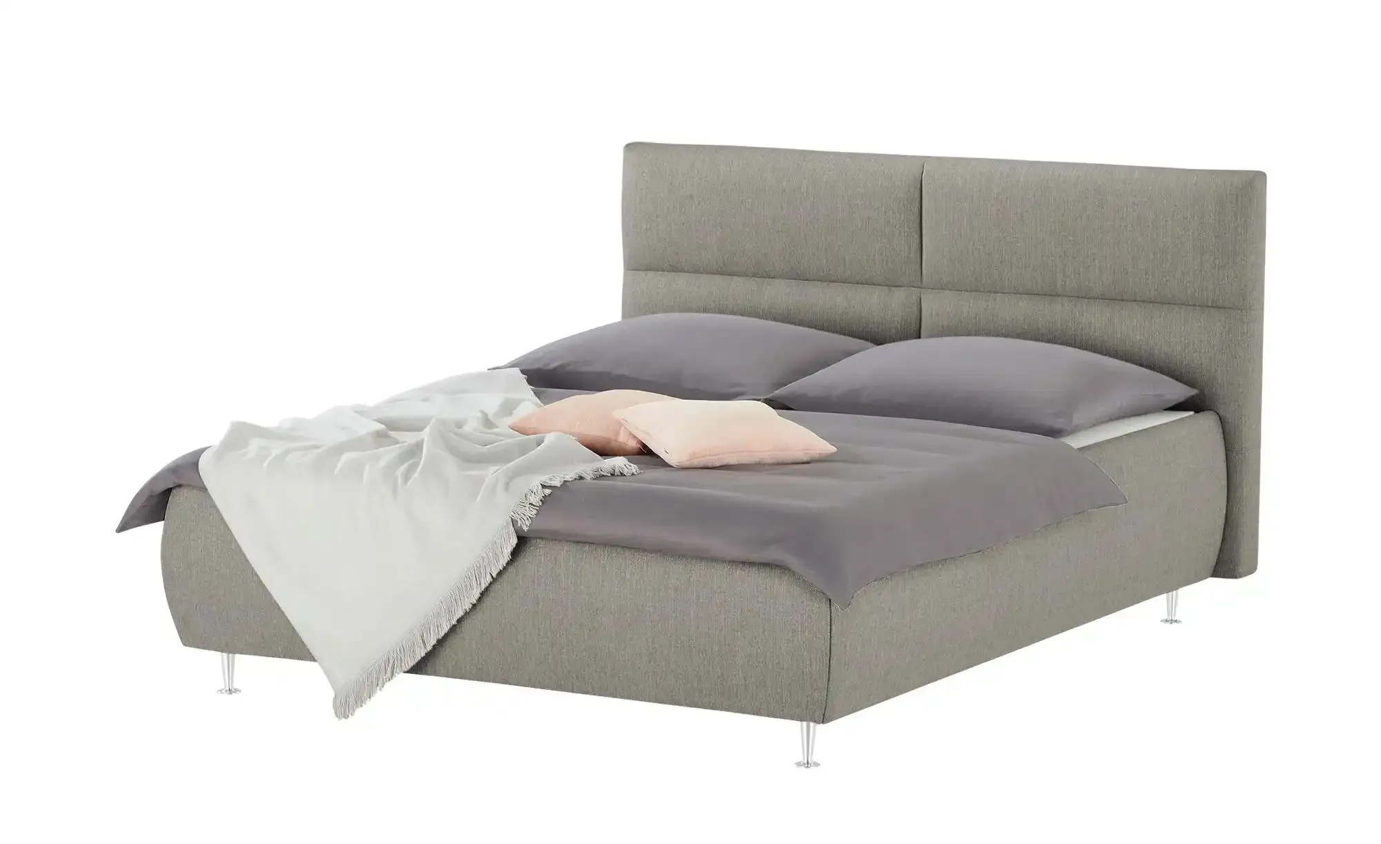 meinBett Polsterbettgestell  Fara , grau , Maße (cm): B: 162 H: 102