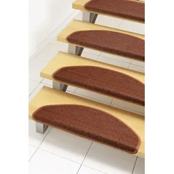 Stufenmatte DEKOWE "Mara S2", orange (terra), B:25cm H:5mm L:65cm, Sisal, Teppiche, 100% Sisal, große Farbauswahl, selbstklebend, auch als Set 15 Stück