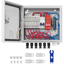 Vevor Solar PV Combiner Box 6 String 15A für Solar Panel System Stahl Fall IP65