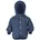 Baby Jacke mit Kapuze Wollfleece Blau Melange 110-116 110-116