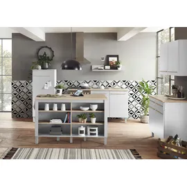 BASIC by Balculina Unterschrank Kücheninsel Bilberry 138 x 90 x 75 cm Weiß