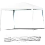 Faltpavillon Gartenpavillon Pavillon Faltzelt Partyzelt Gartenzelt Faltbar 3x3 M Inkl. Tragetasche Weiss - Costway