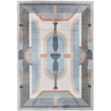 benuta Pop Kurzflor Teppich Mara Multicolor/Blau 160x230 cm - Moderner Bunter Teppich für Wohnzimmer