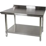 DEMA - Edelstahl Arbeitstisch 120x60x96/97,5 Cm Gastrotisch Küchentisch Küche Outdoor