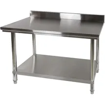 DEMA - Edelstahl Arbeitstisch 120x60x96/97,5 Cm Gastrotisch Küchentisch Küche Outdoor