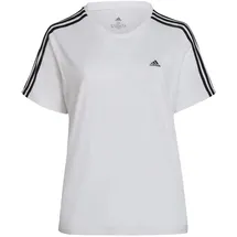 Adidas Adidas, Loungewear Essentials Slim 3-Stripes, T-Shirt, Weiß Schwarz, 1X,