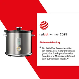 Solis Reiskocher, Dampfgarfunktion, 1,2 Liter, Warmhaltefunktion, beschichtet