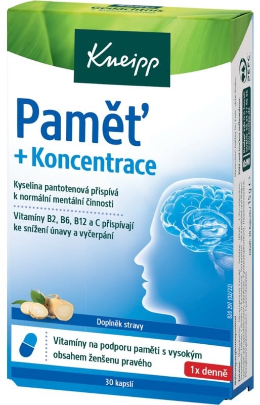 Kneipp Memory + Concentration Kapseln zur Unterstützung von Gedächtnis und Konzentration 30 KAP