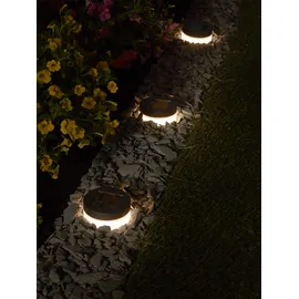 Luxform Solar-LED-Gartenleuchten Avignon 4 St - LED« LED-Modul 3 Stk. schwarz,