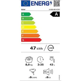 Haier HW80-BP1439N Waschmaschine (8 kg, 1400 U/min)