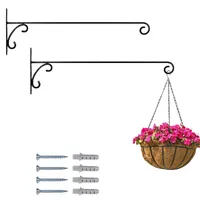 Marrakesch Orient & Mediterran Interior 2er Set Wandhaken fuer Blumenampel Laternenhaken Tarmo 35cm