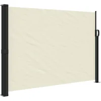 furnicato Seitenmarkise 140 x 500 cm Creme Polyester