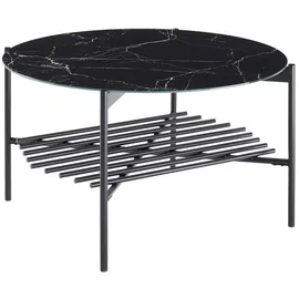 SalesFever Coffeetable Schwarz Metall 84 x 43 cm