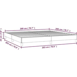 vidaXL Bettgestell 200 x 200 cm Braun