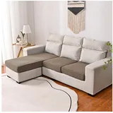 BYSURE Sofahusse, wasserfest elastischer Sofa-Sitzbezug mit 3DMuster braun