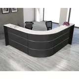 Kerkmann Empfangstheke BARI L-Form, anthrazit, weiß 235,0 x 235,0 x 112,0 cm