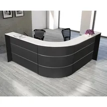 Kerkmann Empfangstheke BARI L-Form, anthrazit, weiß 235,0 x 235,0 x 112,0 cm