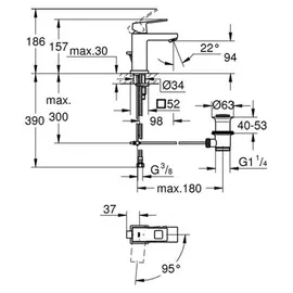 Grohe Eurocube Einhandmischer chrom 2339000E