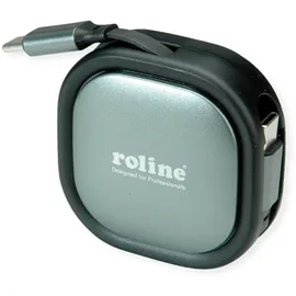 Roline USB 2.0 Aufrollbares Kabel, C-C ST/ST, schwarz, 1,2 m