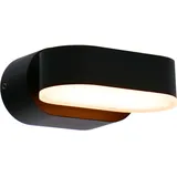 led`s light Außen-Wandleuchte Oval Drehbar Schwarz