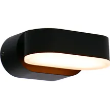 led`s light Außen-Wandleuchte Oval Drehbar Schwarz