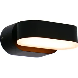 led`s light Außen-Wandleuchte Oval Drehbar Schwarz