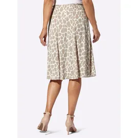 Lady A-Linien-Rock Jersey Animalprint Braun 54
