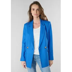 Jackenblazer LE TEMPS DES CERISES "BEKY", Damen, Gr. S, blau, 75% Viskose, 25% Leinen, klassisch, Blazer, in modischem Design