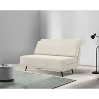 Schlafsofa ANDAS "Linnea in Cord und Feinstruktur" Sofas Gr. B/H/T: 140cm x 87cm x 94cm, Cord, beige (creme) Daybed mit aufklappbarer Liegefläche