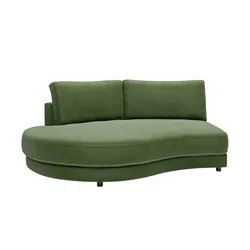 Jette Home Element Abschluss rund links in Feincord Sila , grün , Maße (cm): B: 205 H: 85 T: 166.0