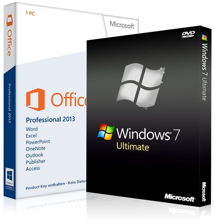 Windows 7 Ultimate + Office 2013 Professional Lizenznummer