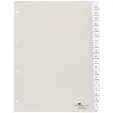 Durable Register A4 mit umschweißten Taben, 20tlg., 1 Stück, transparent,