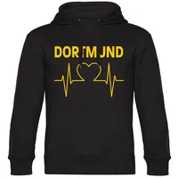 Multifanshop Kapuzen Sweatshirt - Dortmund - Herzschlag - Druck