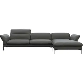 flexlux Eckcouch Kaltschaum 3-Sitzer Grau