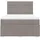 vidaXL Boxspringbett mit Matratze Taupe 140x200 cm Stoff