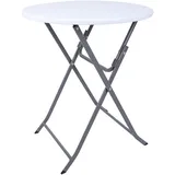 Mobili Rebecca Beistelltisch Ø 60 x 74 cm Weiß/Grau